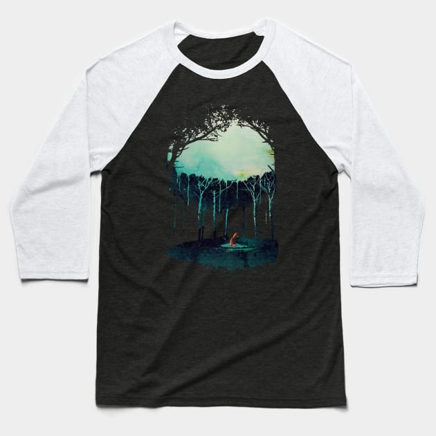 Deep In The Forest Baseball T-Shirt by astronaut